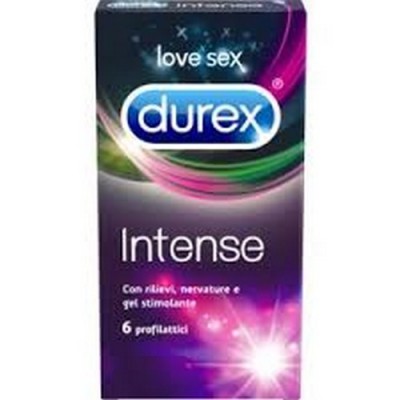 Durex Intense 6 preservativi stimolanti con nervature e gel mentolo